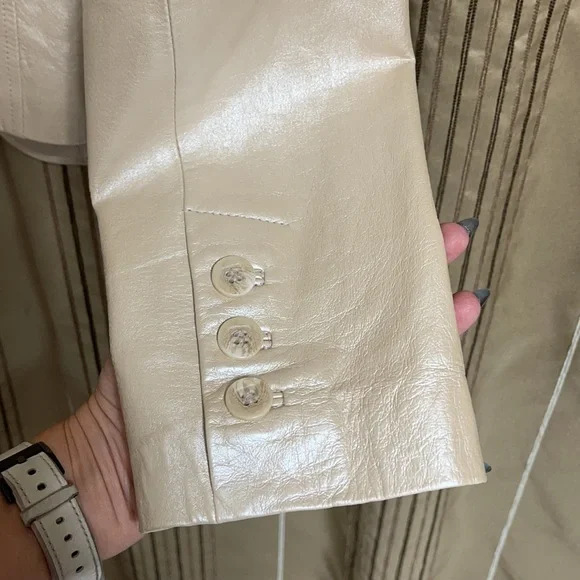 Worthington Cream Leather Jacket - Picture 7 of 11